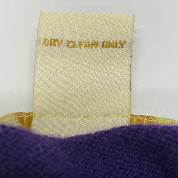 Peck & Peck Women’s Cashmere Purple V-Neck Sweater with Gray Trim Medium - Picture 11 of 11